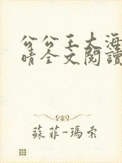 公公王大海和芷晴全文阅读笔趣阁封面