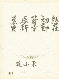 叶辰萧初然最新更新章节在线阅读