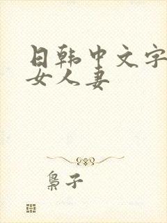 日韩中文字幕熟女人妻封面