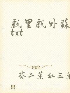 戏里戏外苏玛丽txt