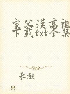 家父汉高祖小说下载txt全集下载