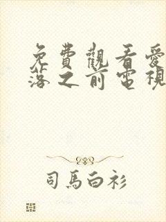 免费观看爱在日落之前电视剧