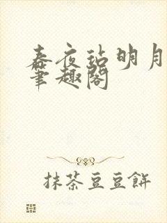 春夜玷明月免费笔趣阁