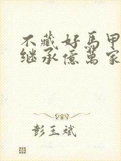 不藏好马甲就要继承亿万家产笔趣阁封面