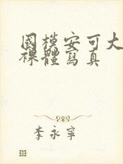 国模安可大尺度裸体写真封面