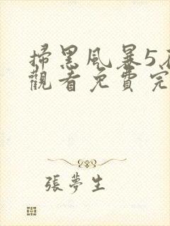 扫黑风暴5在线观看免费完整版封面