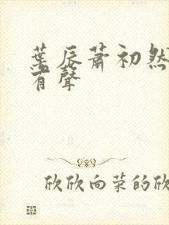 叶辰萧初然听书有声