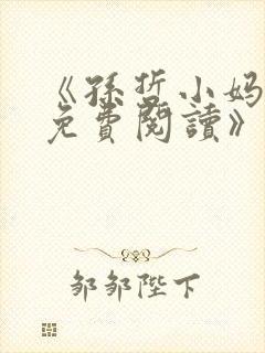 《孙哲小妈朱颜免费阅读》