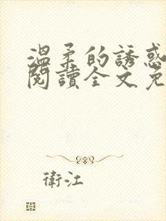 温柔的诱惑小说阅读全文免费阅读封面