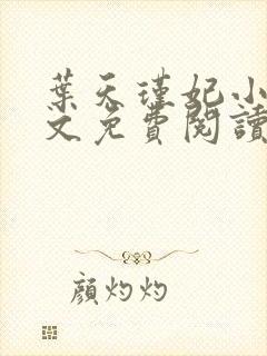 叶天瑾妃小说全文免费阅读笔趣阁