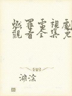 燃罪电视剧在线观看全集免费播放