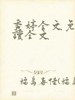 秀婷全文免费阅读全文封面