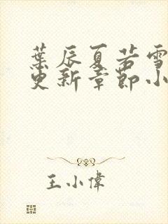 叶辰夏若雪最新更新章节小说免费阅读