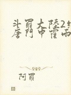 斗罗大陆2绝世唐门中霍雨浩