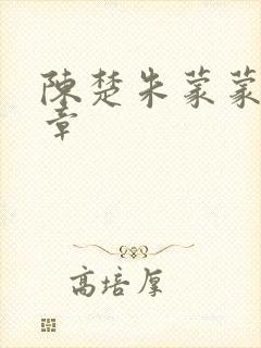 陈楚朱蒙蒙哪一章封面