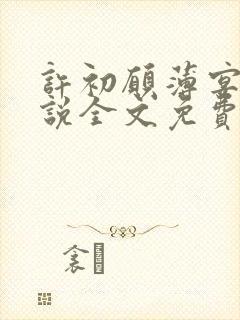 许初愿薄宴洲小说全文免费阅读