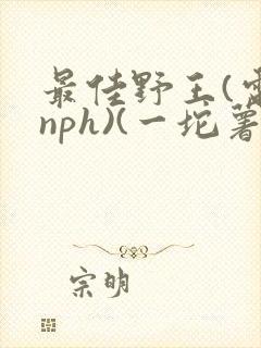 最佳野王(电竞nph)(一坨薯饼)_无拼音封面