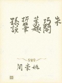 孙哲叶巧朱颜小说笔趣阁