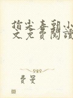 指尖春朝小说全文免费阅读笔趣阁封面