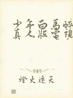 少年白马醉春风真人版电视剧17集