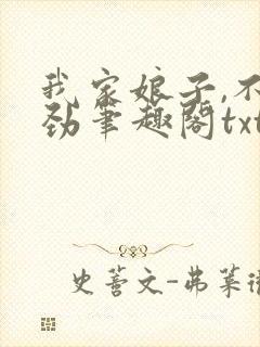 我家娘子,不对劲笔趣阁txt下载