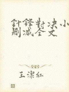 针锋对决小说未删减全文