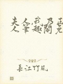 夫人,我乃正经人笔趣阁免费阅读