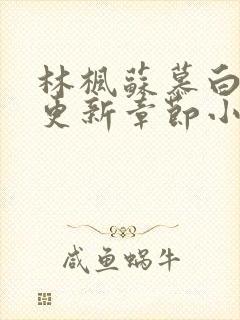 林枫苏慕白最新更新章节小说简介