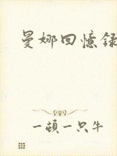 曼娜回忆录小说