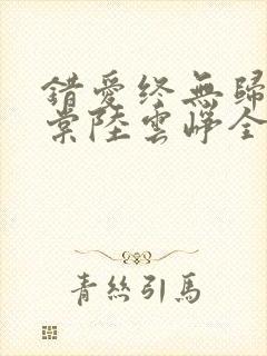 错爱终无归途沈棠陆云峥全文小说封面