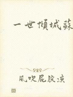 一世倾城苏小暖封面
