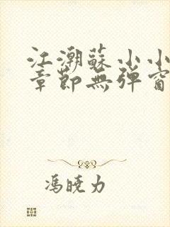 江潮苏小小最新章节无弹窗笔趣阁