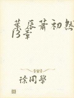 叶辰萧初然6213章