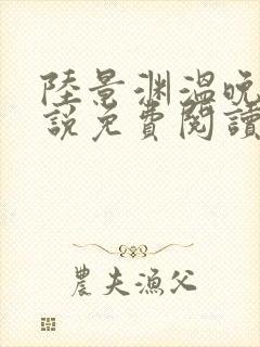 陆景渊温晚宁小说免费阅读最新章节封面