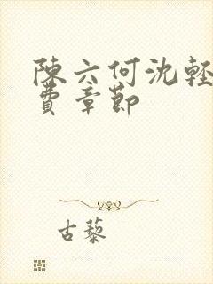 陈六何沈轻舞免费章节
