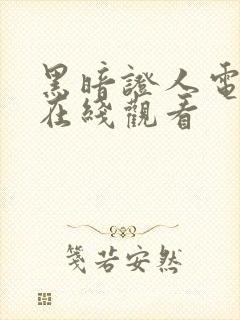 黑暗证人电视剧在线观看封面