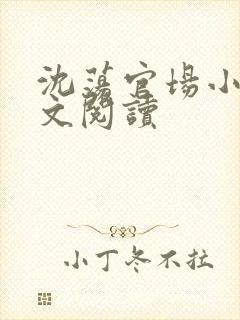 沈荡官场小说全文阅读