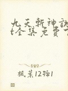 九天斩神诀txt全集免费下载