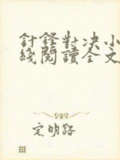 针锋对决小说在线阅读全文