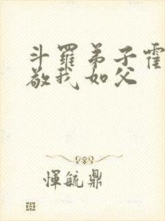 斗罗弟子霍雨浩敬我如父封面