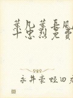 叶凡叶长风一门十忠烈免费全文