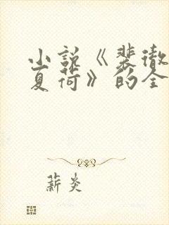 小说《裴彻江晚夏荷》的全文阅读