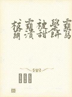 校霸被学霸玩到崩溃甜饼写手封面