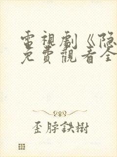 电视剧《隐锋》免费观看全集高清