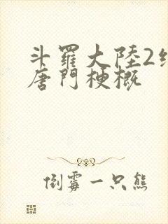 斗罗大陆2绝世唐门梗概