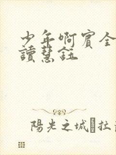 少年啊宾全文阅读慧钰