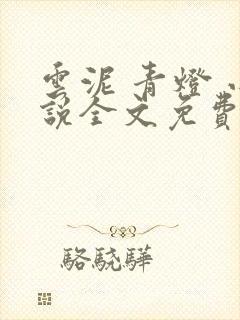 云泥 青灯 小说全文免费阅读