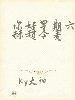 你好星期六张凌赫赵今麦