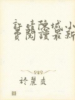 许晴陈城小说免费阅读最新章节