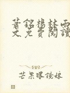 萧铭杨林雨晴全文免费阅读